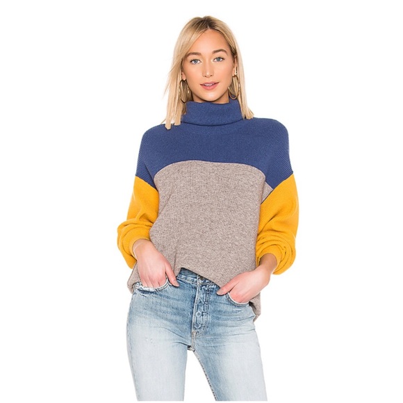 Free People Sweaters - Free People Block Turtle Neck Sweater NWT Sz M